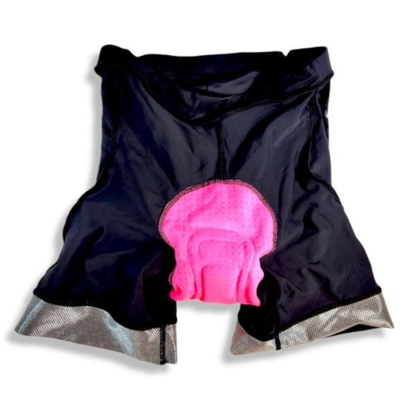 Mysenlan Womens Bicycle Shorts Size L Cycling Black Padded NWT !! - Picture 3 of 12